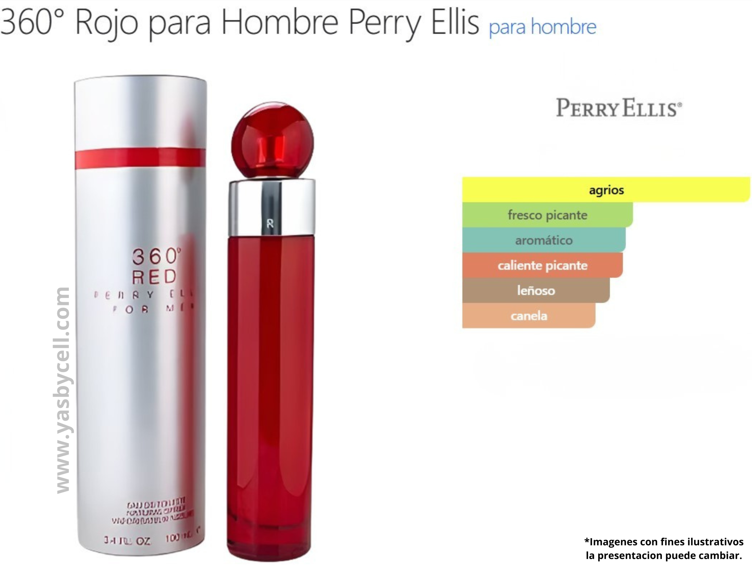 Diseño sin título (52) 360° Red for Men Perry Ellis para Hombres - Imagen 1